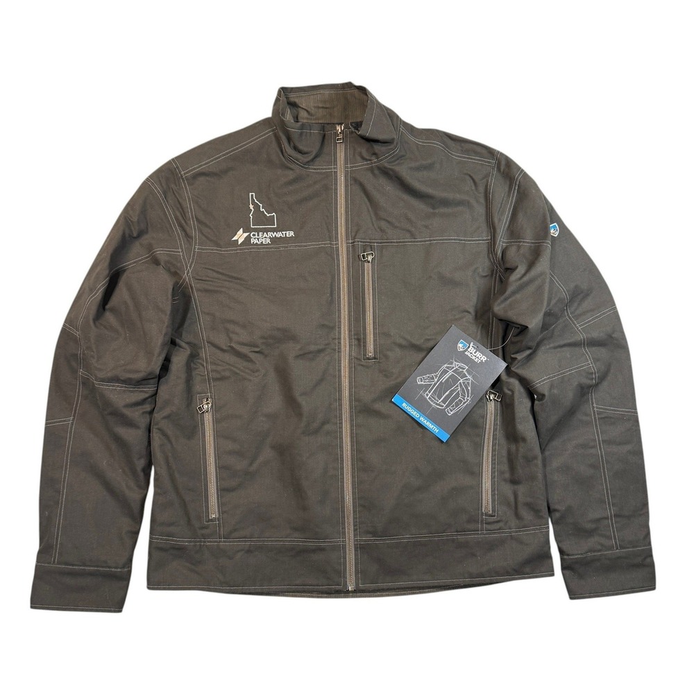 Kuhl‎ Burr Jacket Mens XL Gun Metal Brown Canvas 1052 NWT Vintage Patina